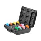 Mallette robuste noire avec peignes et têtes de coupes snap-on W HEINIGER