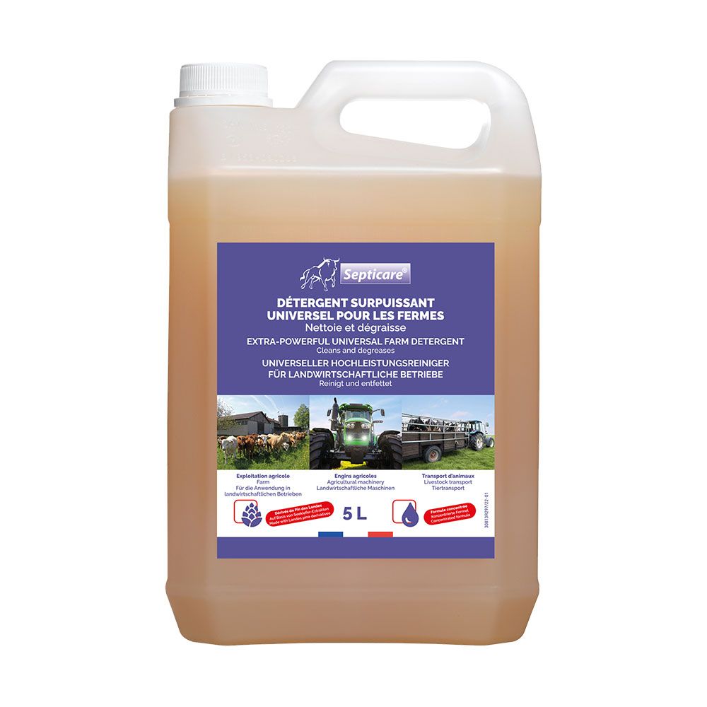 Nettoyant détergent surpuissant universel pour les fermes 5L SEPTICARE 