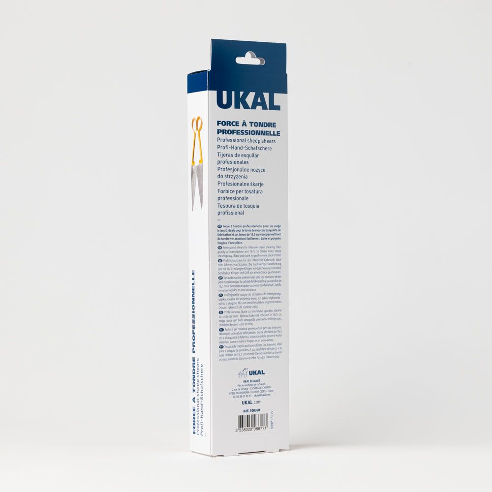 Force à tondre professionnelle 34 cm, jaune