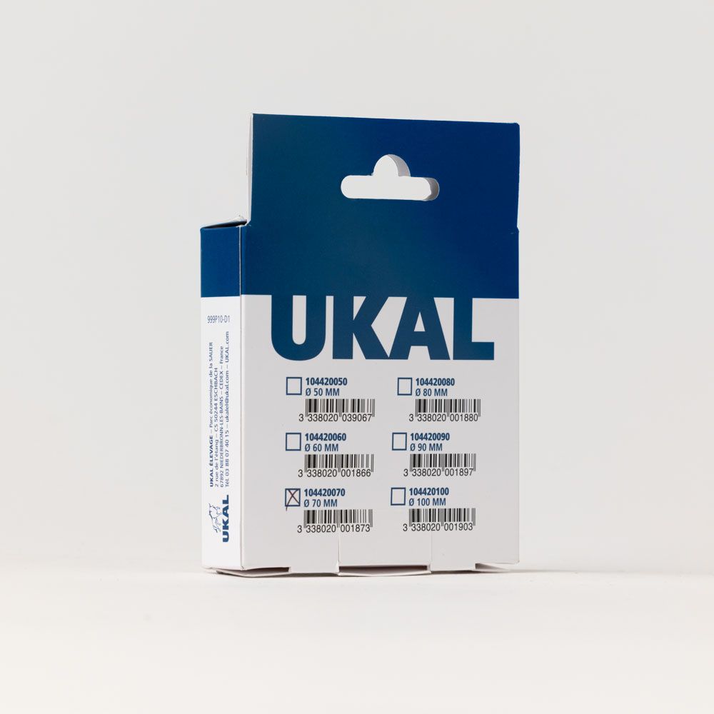 Anneau taureau en acier nickelé vis papillon 60 mm