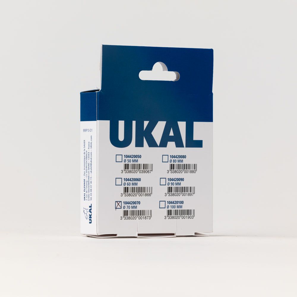 Anneau taureau en acier nickelé vis papillon 70 mm