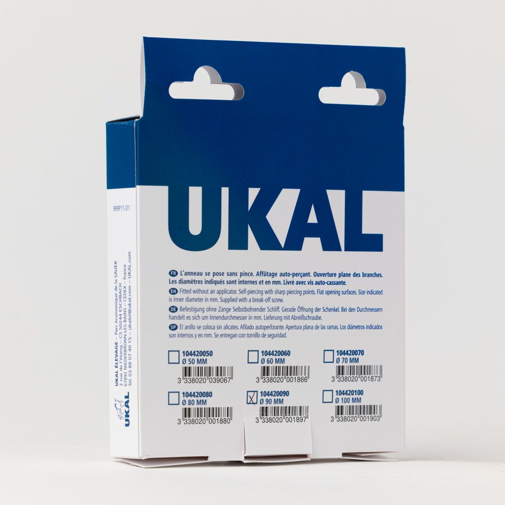 Anneau taureau en acier nickelé vis papillon 100 mm