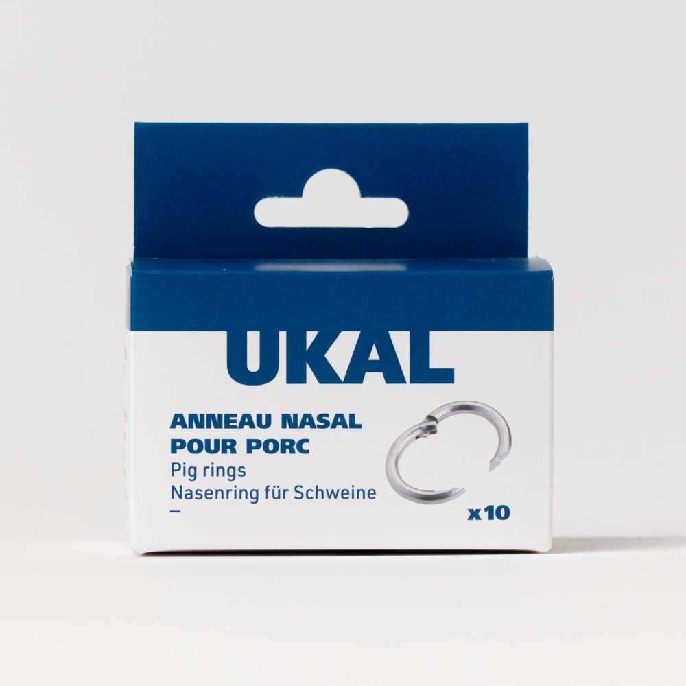 Anneaux nasals en acier nickelé pour porcs