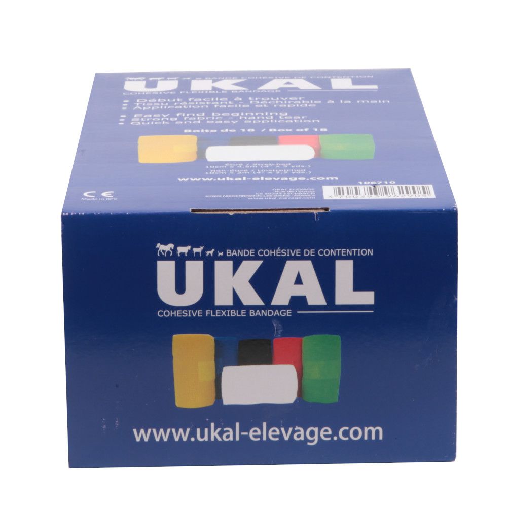 Bande cohésive couleurs standard, lot de 18