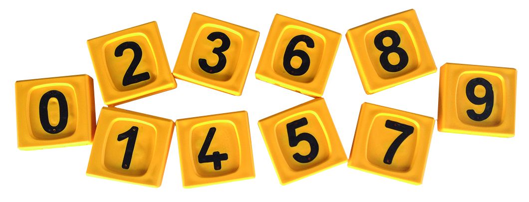 Passant d'identification jaune chiffre 8