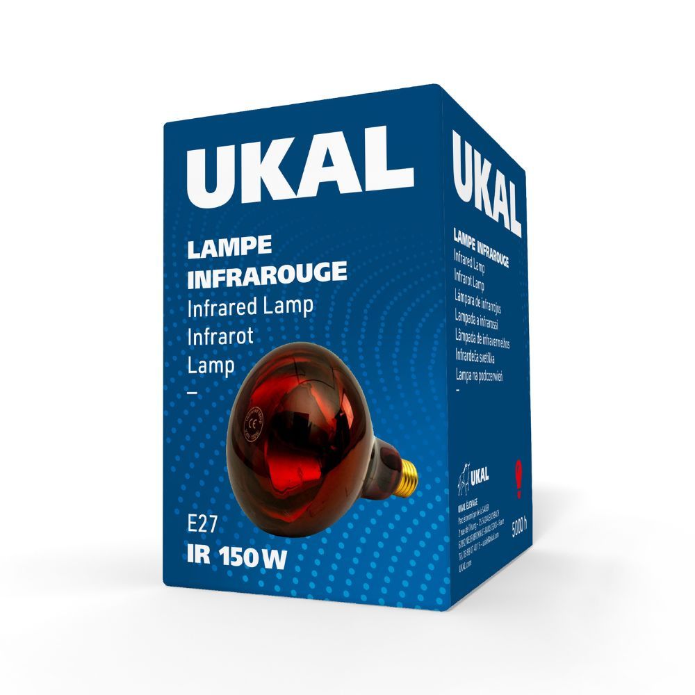 Ampoule infrarouge 150 W rouge UKAL
