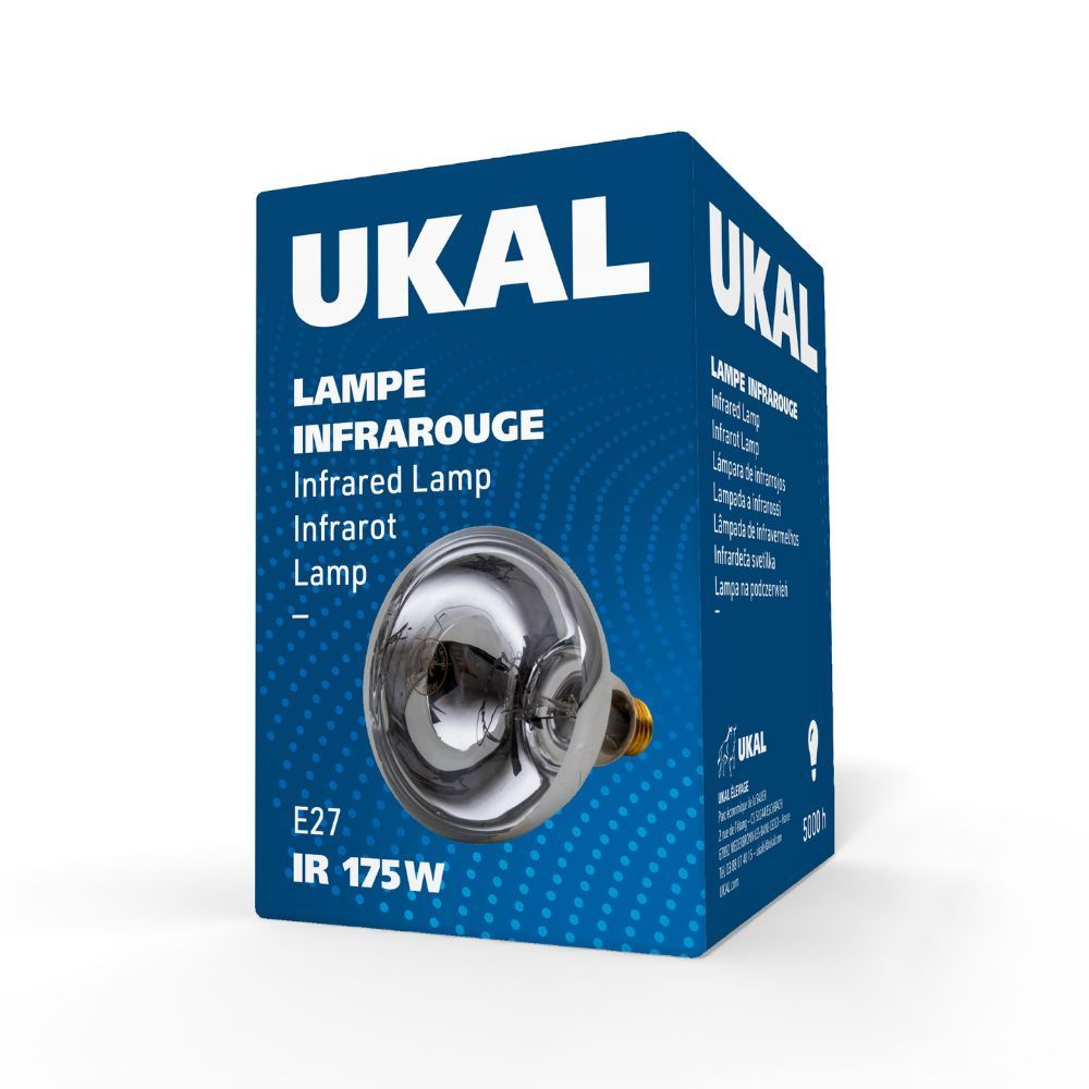 Ampoule infrarouge 175 W claire UKAL