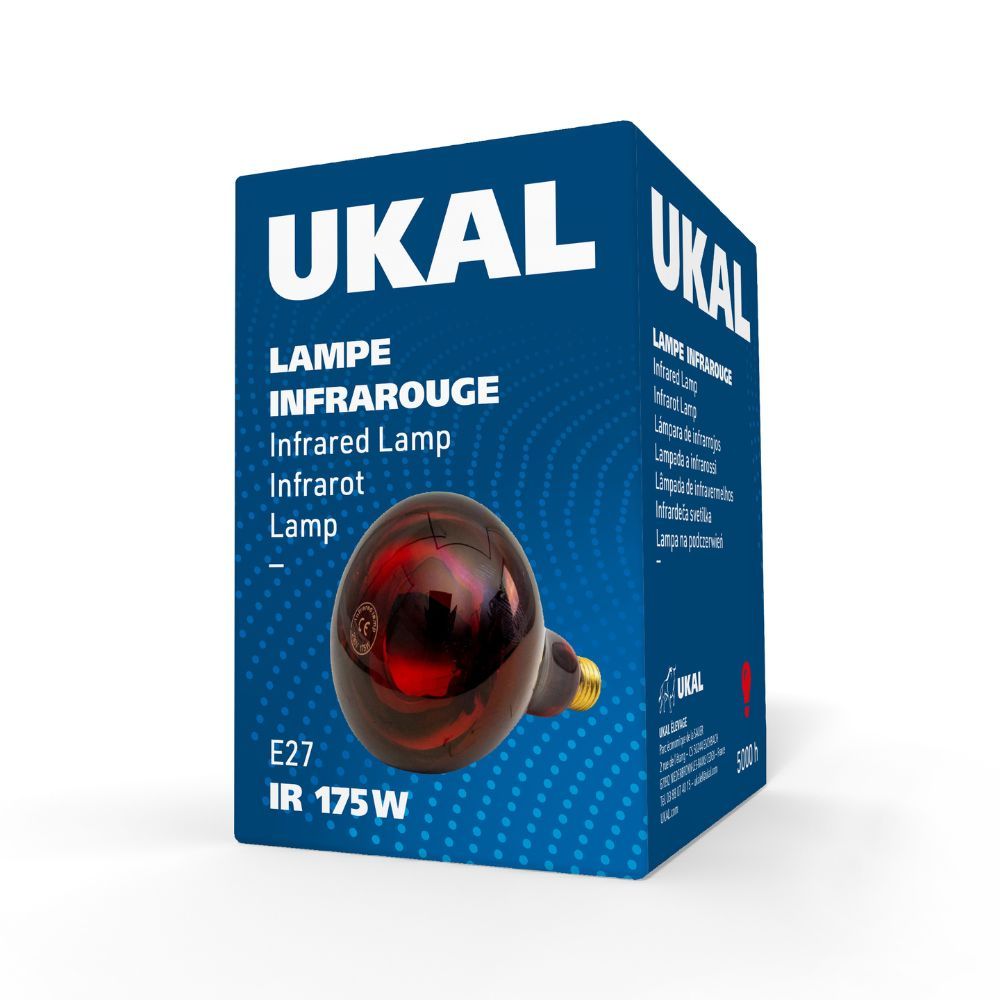 Ampoule infrarouge 175 W rouge UKAL
