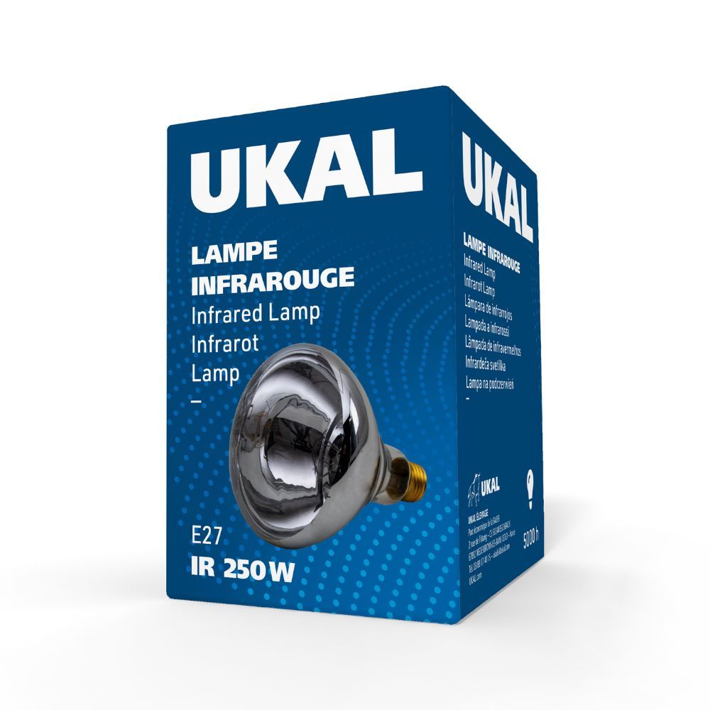 Ampoule infrarouge 250 W claire UKAL