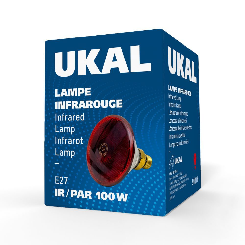 Ampoule infrarouge PAR 100 W rouge UKAL