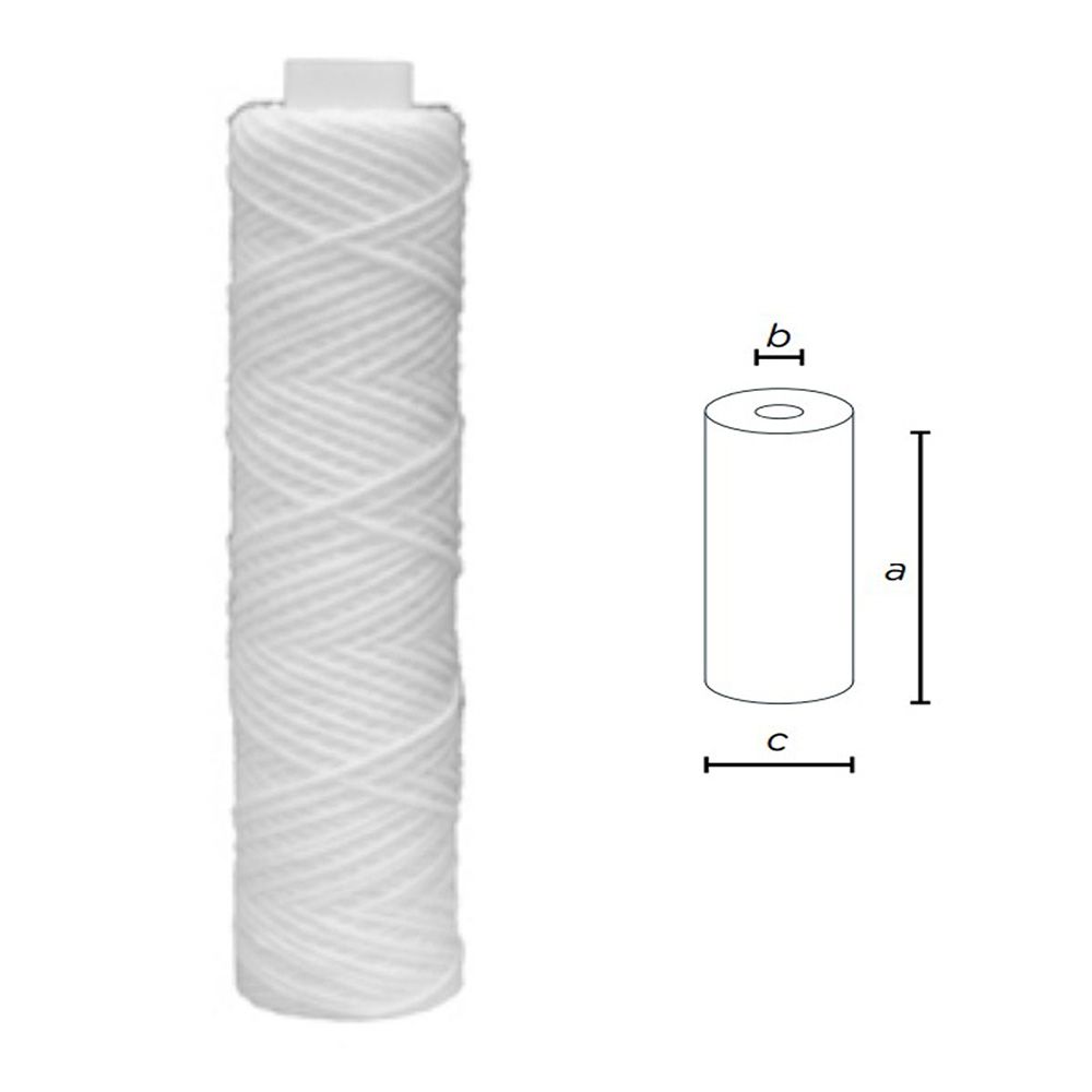 Cartouche jetable 50µm Lg9'3/4 pour filtre bocal 1'1/4 & 1'1/2