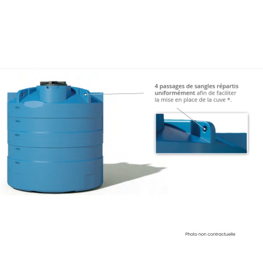 Cuve aérienne 5 000 L grise EMP ROTOMOULAGE