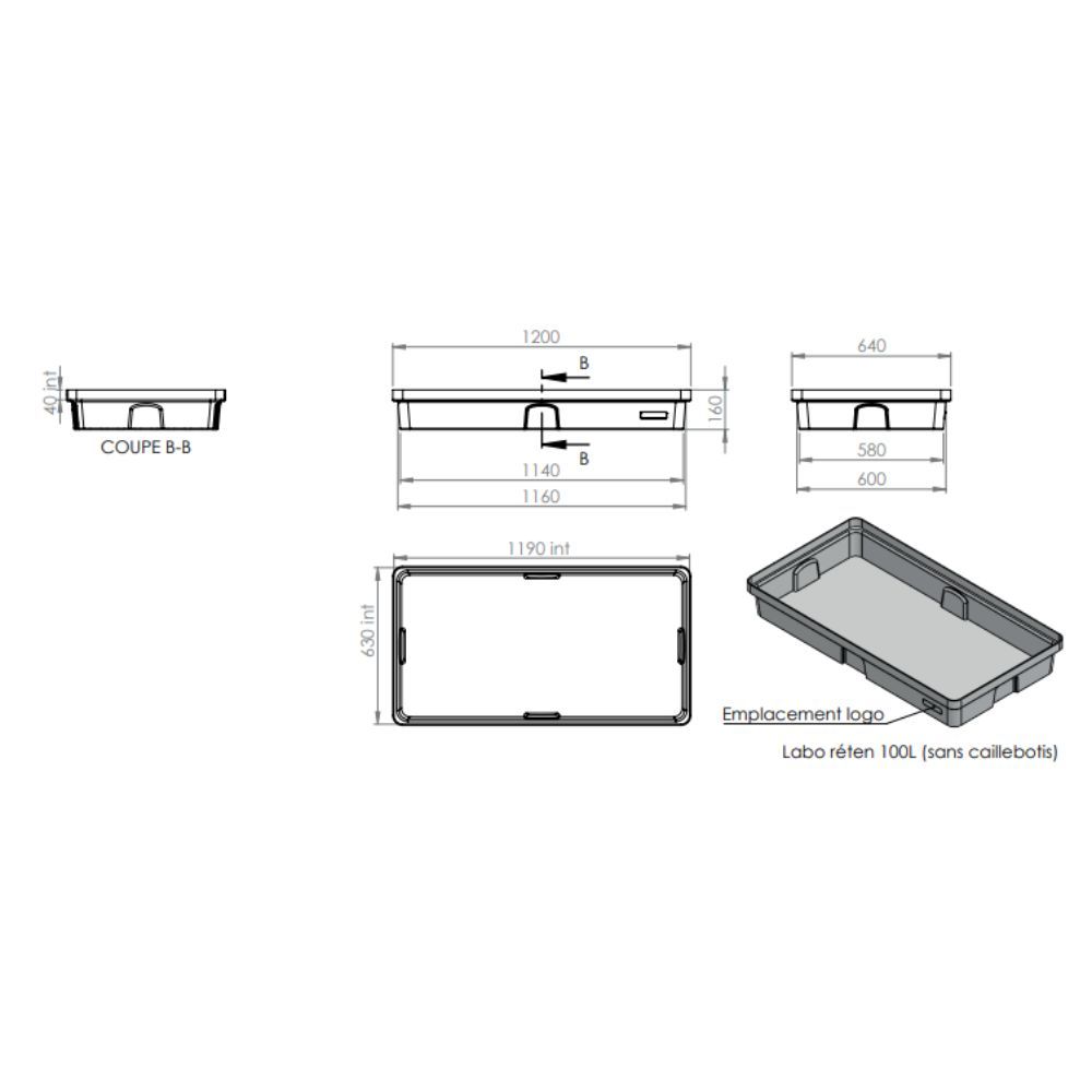 Bac de rétention 100 L EMP