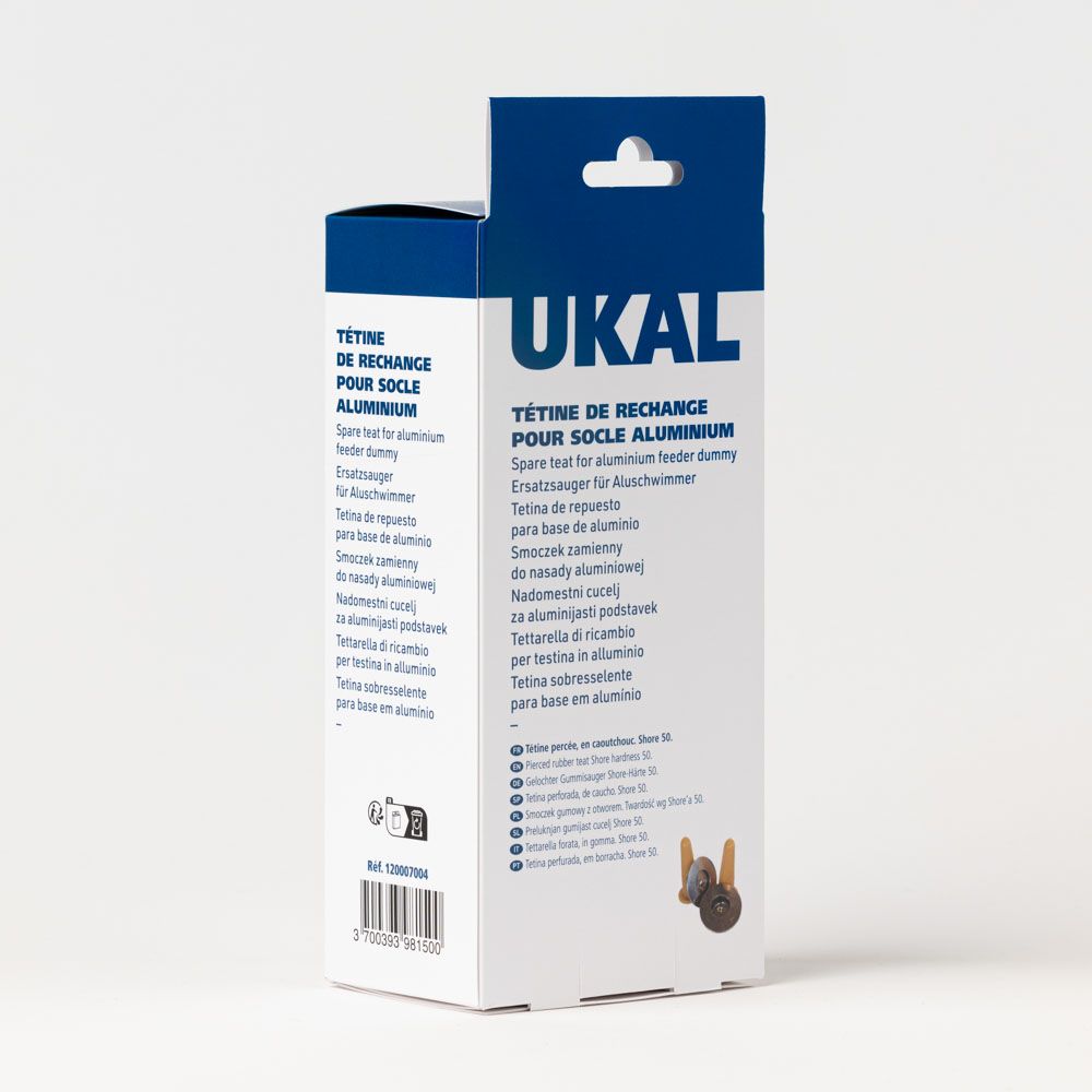 Tétine à veau pour socle aluminium - Blister de 2