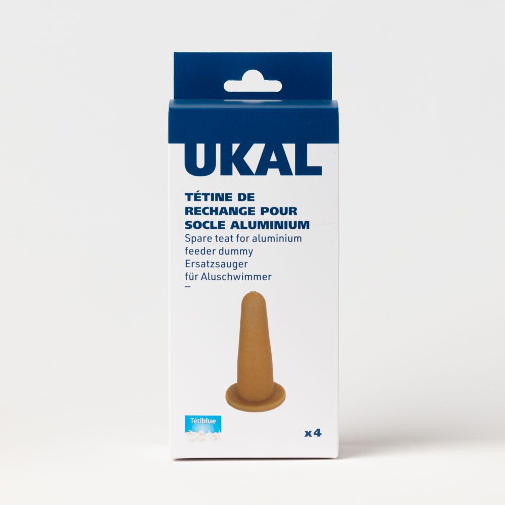 Tétine à veau pour socle aluminium - Blister de 2