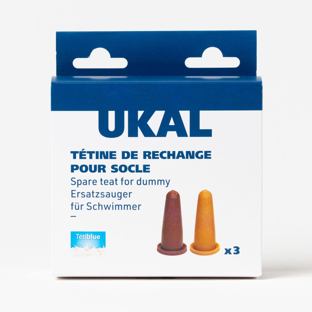 3 tétines pour socle caoutchouc naturel rouge Tetiblue