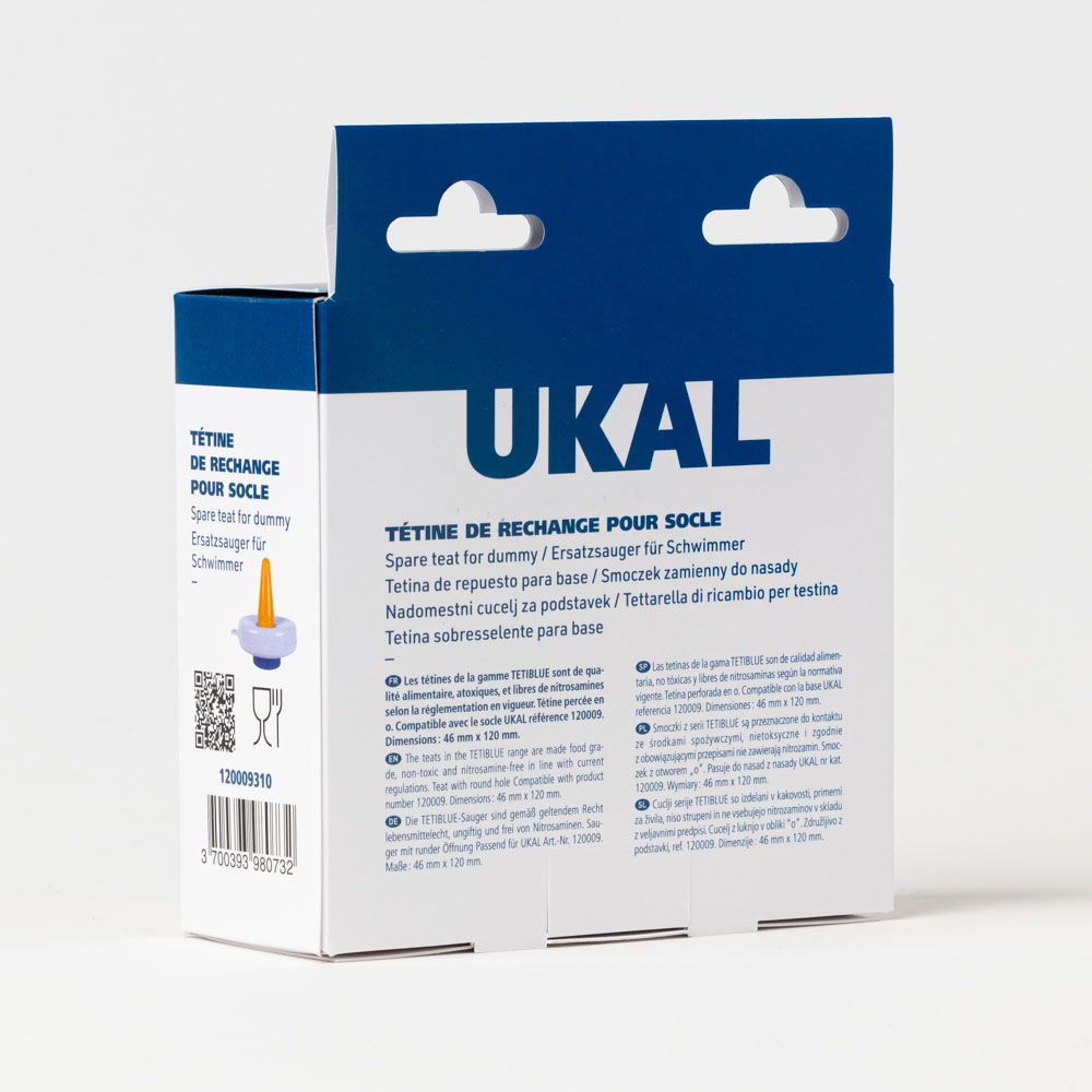 3 tétines pour socle caoutchouc naturel sable 46X120 mm 