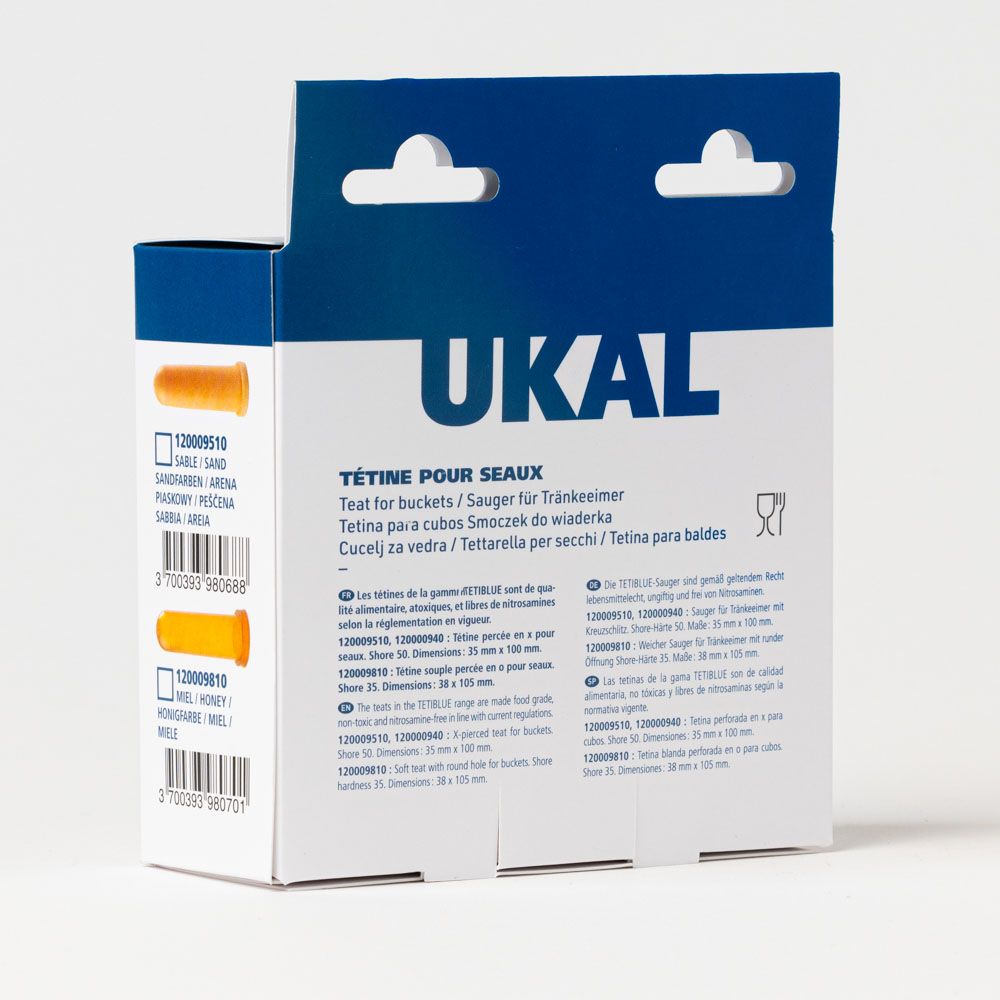 5 tétines souples 105 mm pour veaux