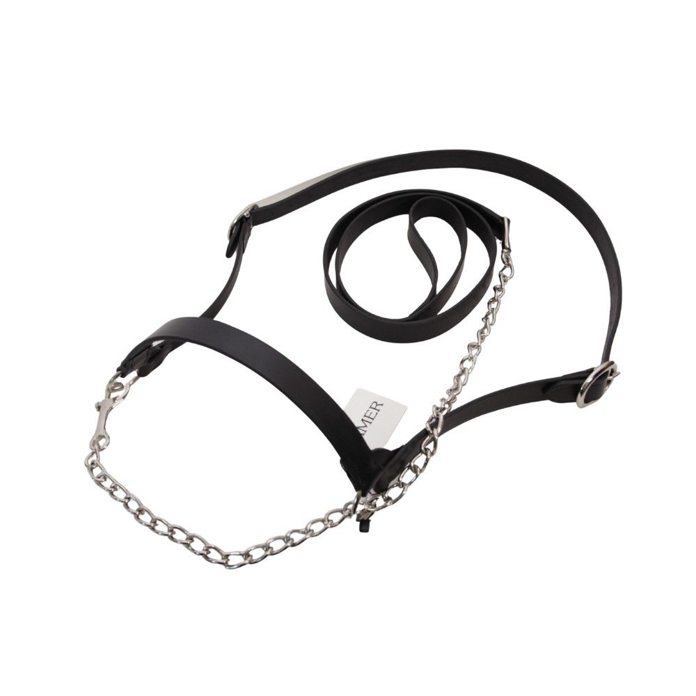 Licol américain en cuir noir pour vache laitière KAMER