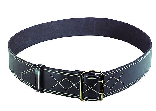 Collier cuir noir 60mm x 125cm