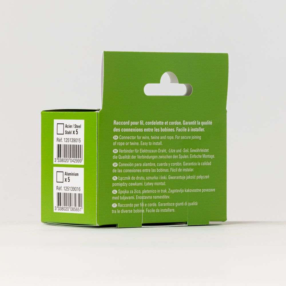 5 Raccords en acier pour cordons BEAUMONT 