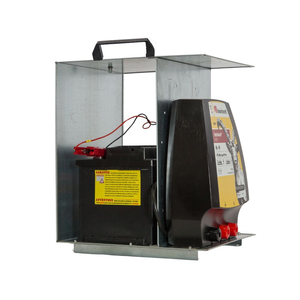 Boite de transport pour électrificateur et batterie en métal 