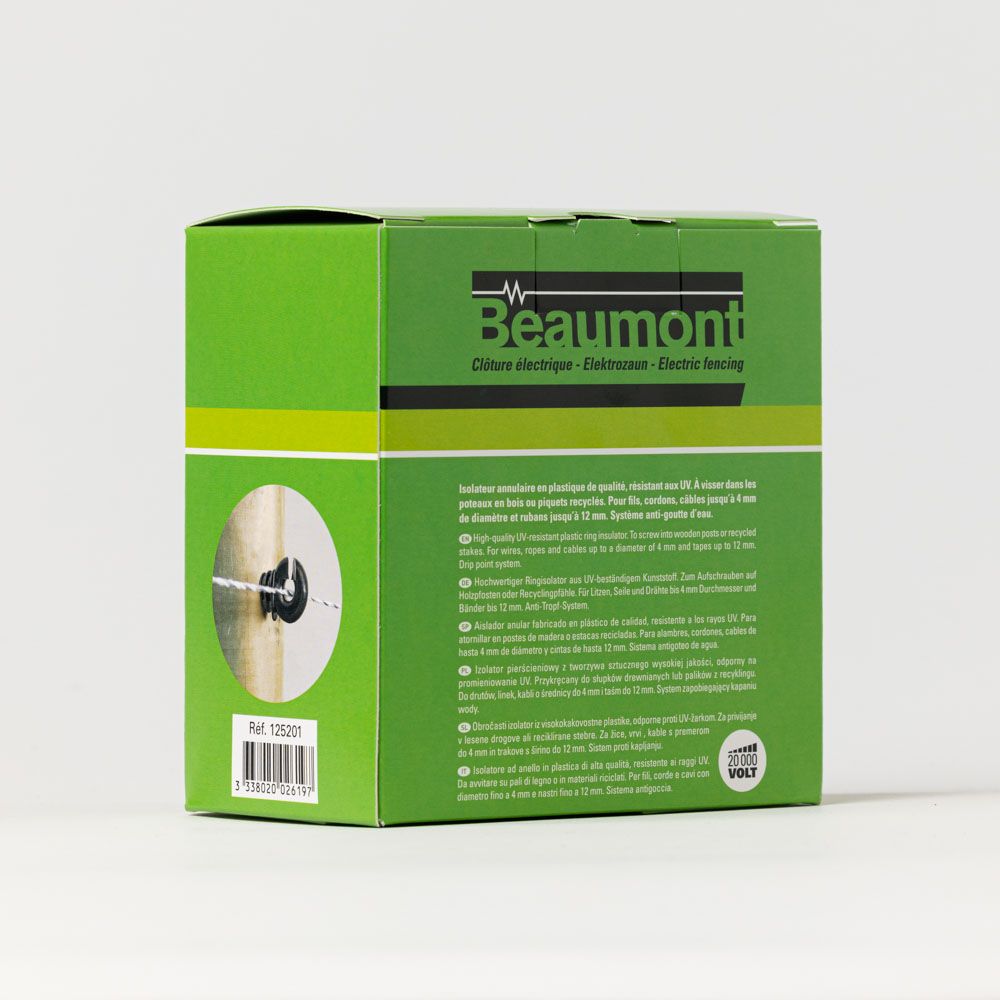 25 isolateurs annulaires noir BEAUMONT 