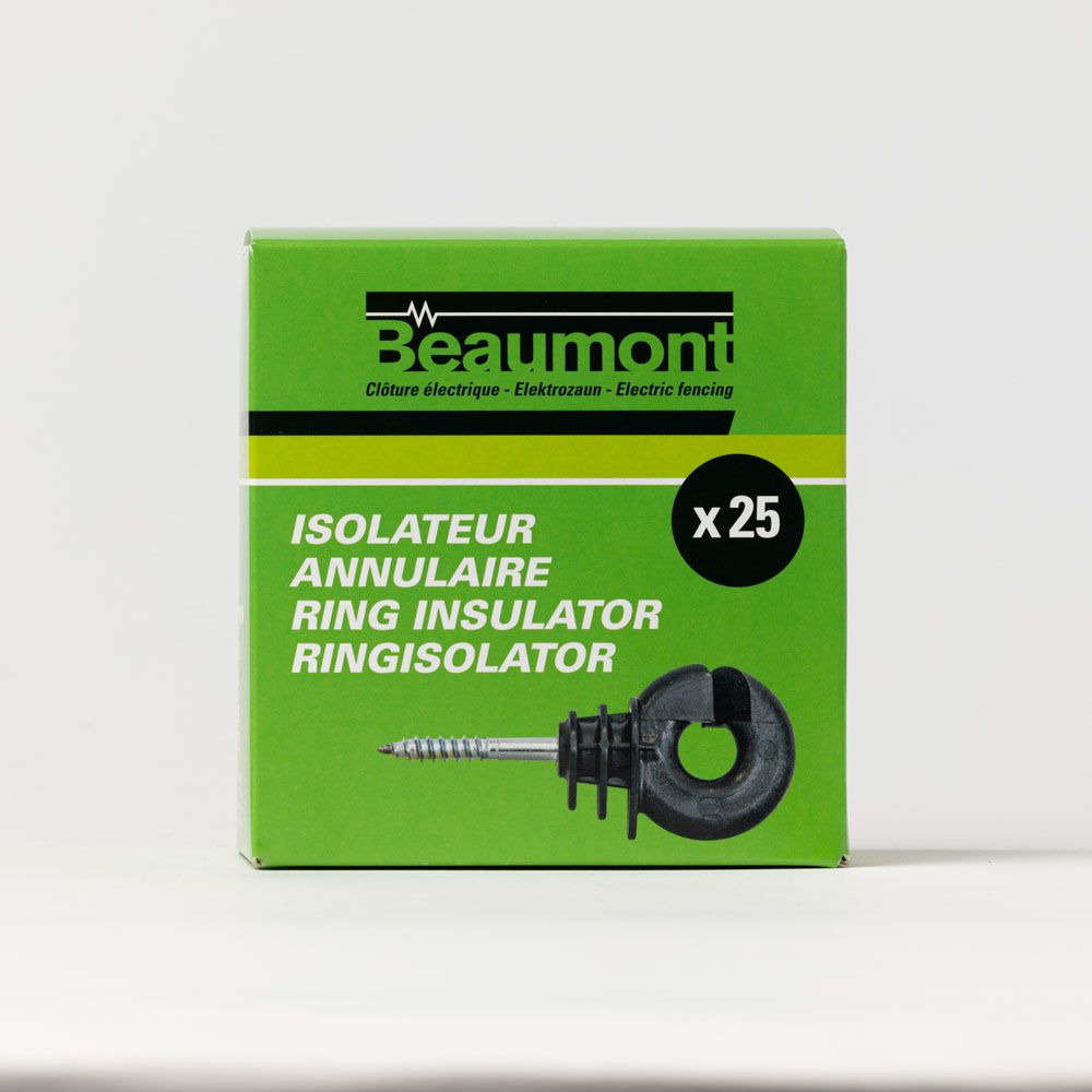 25 isolateurs annulaires noir BEAUMONT 