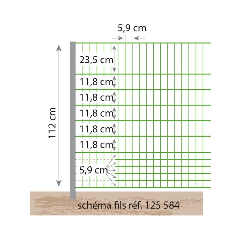 Filet électrifiable pour volaille 1,12 m - 50m  BEAUMONT