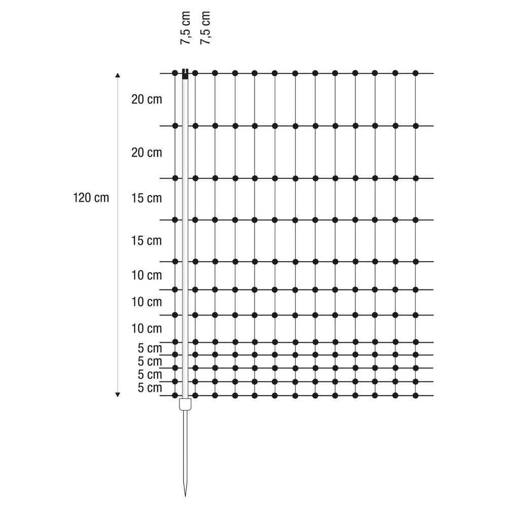 Filet volaille électrifiable, 1.20 x  50 m