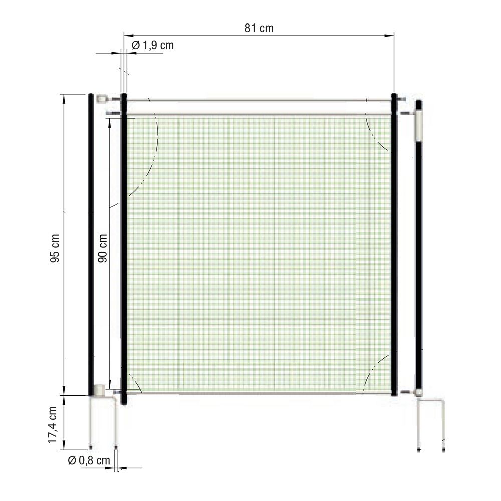 Portillon petites mailles h 0.90 m x l 0.81 m