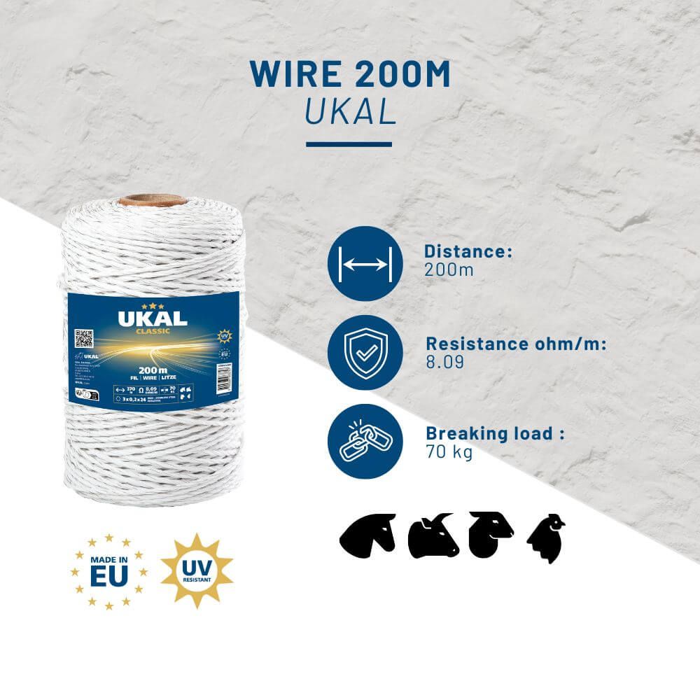 Fil blanc CLASSIC 200 m UKAL