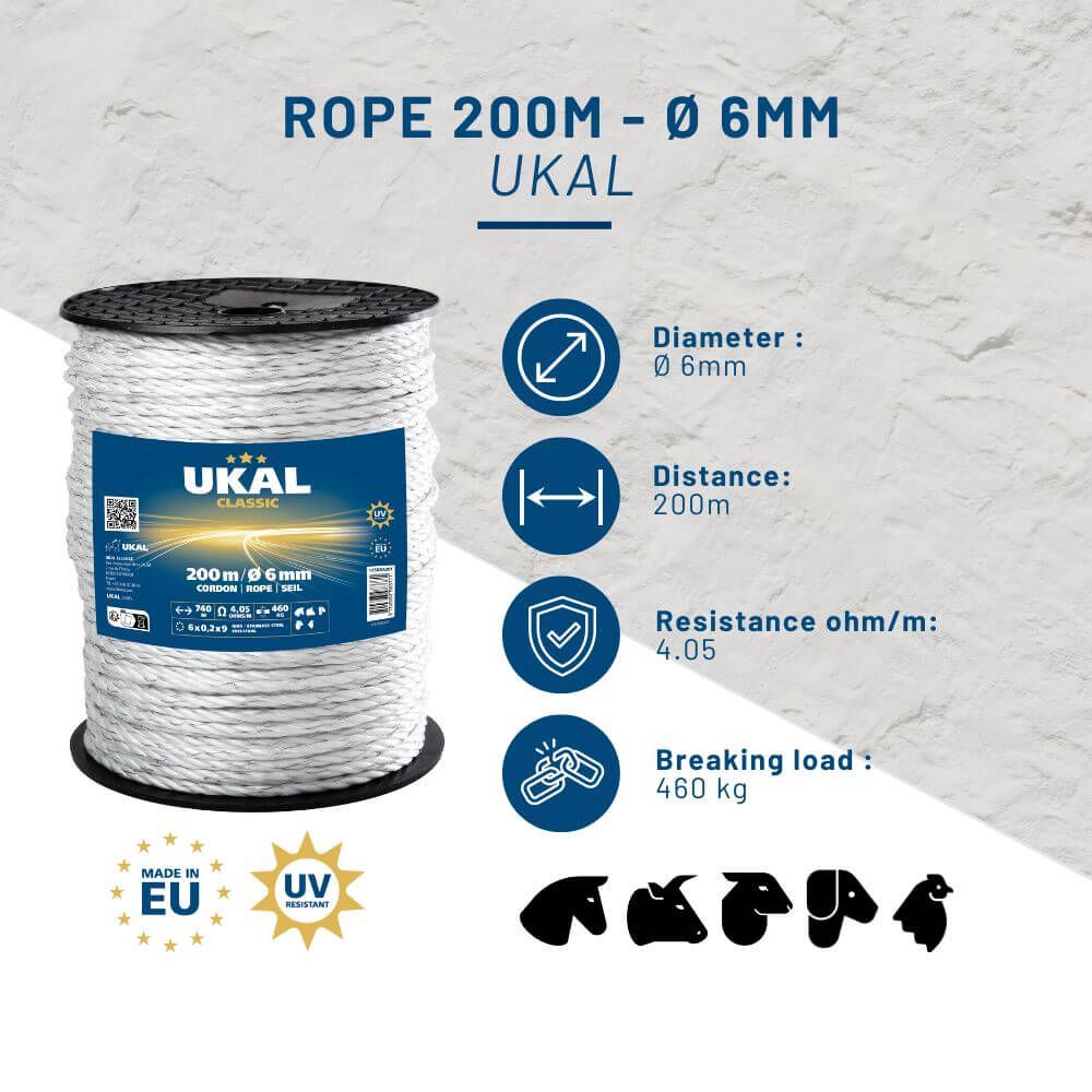  Cordon blanc Ø 6 mm CLASSIC 200 m UKAL