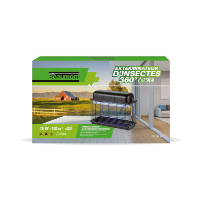 Exterminateur pour insectes 16W IPX 4 360°