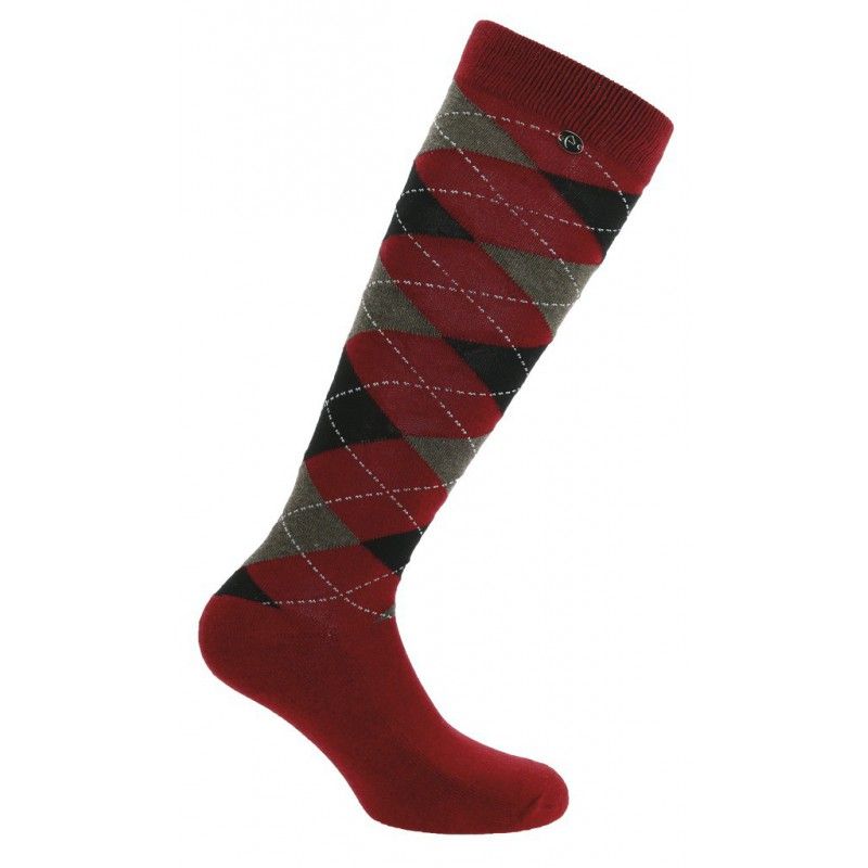 Chaussettes “Argyle” rouge/noir - 39-41