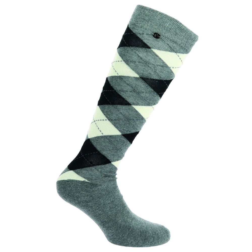 Chaussettes “Argyle” gris/écru - 42-45