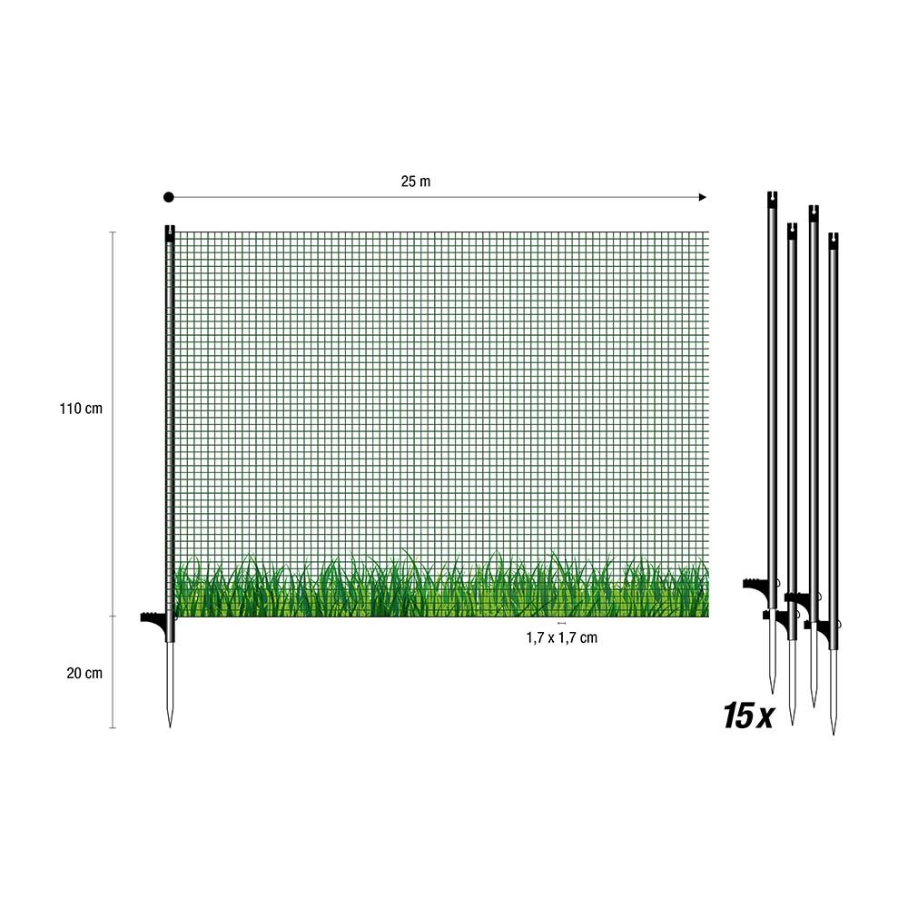 Filet Flex petites mailles, 1.10 x 25 m