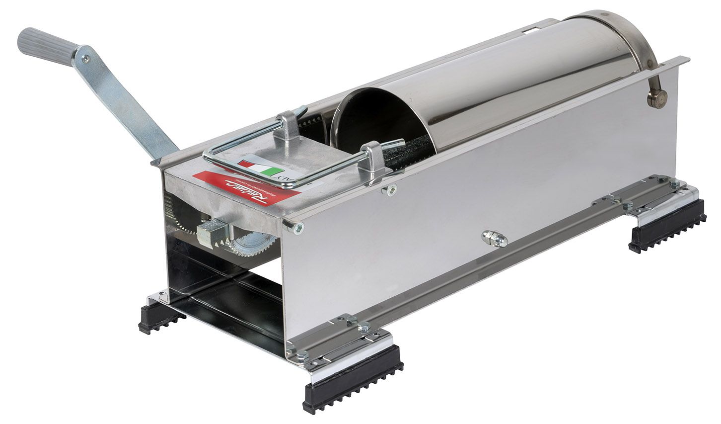 Poussoir à saucisse REBER tout inox 2 vitesses 5 kg PRO