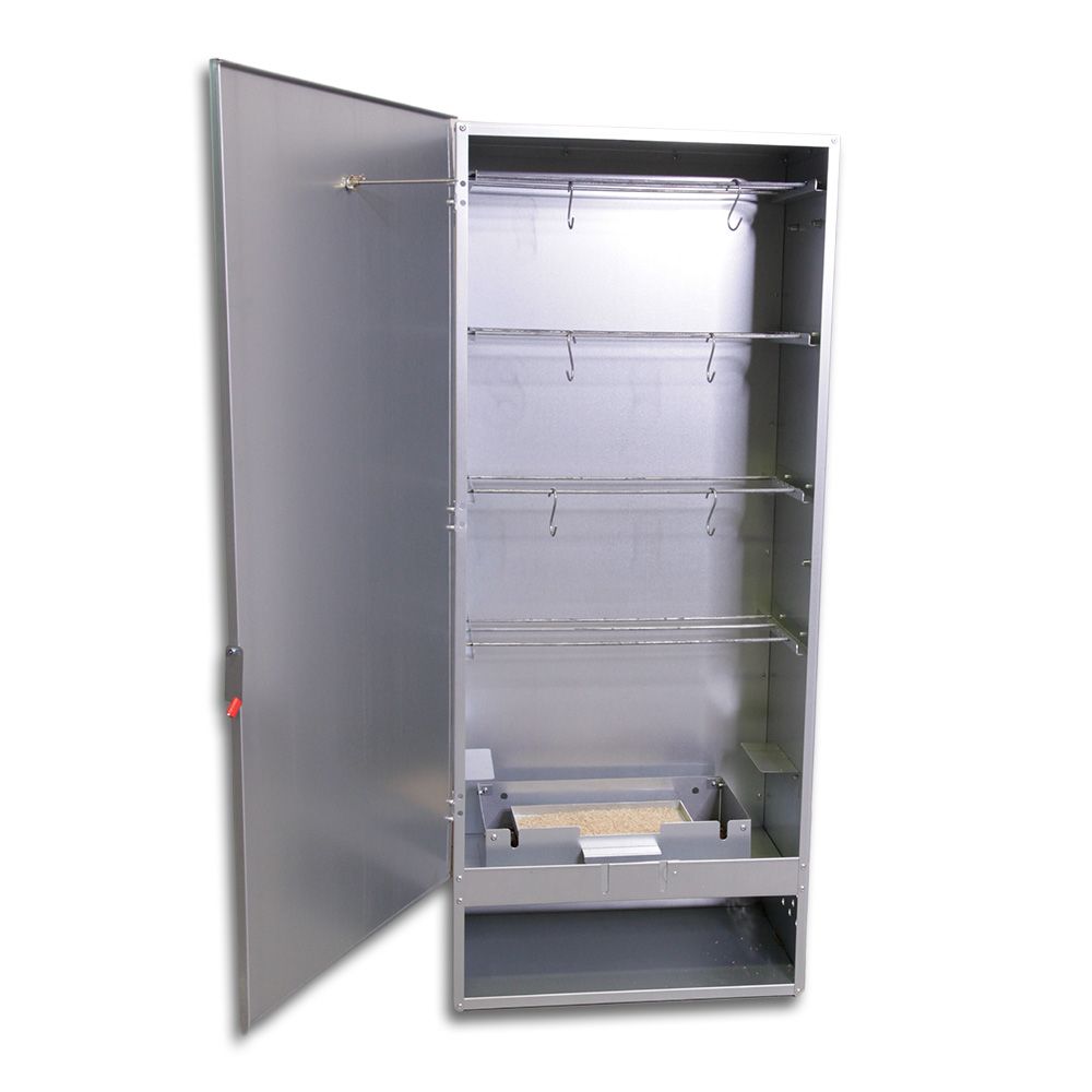 Fumoir 4 niveaux en tôle galvanisée, h 110 cm