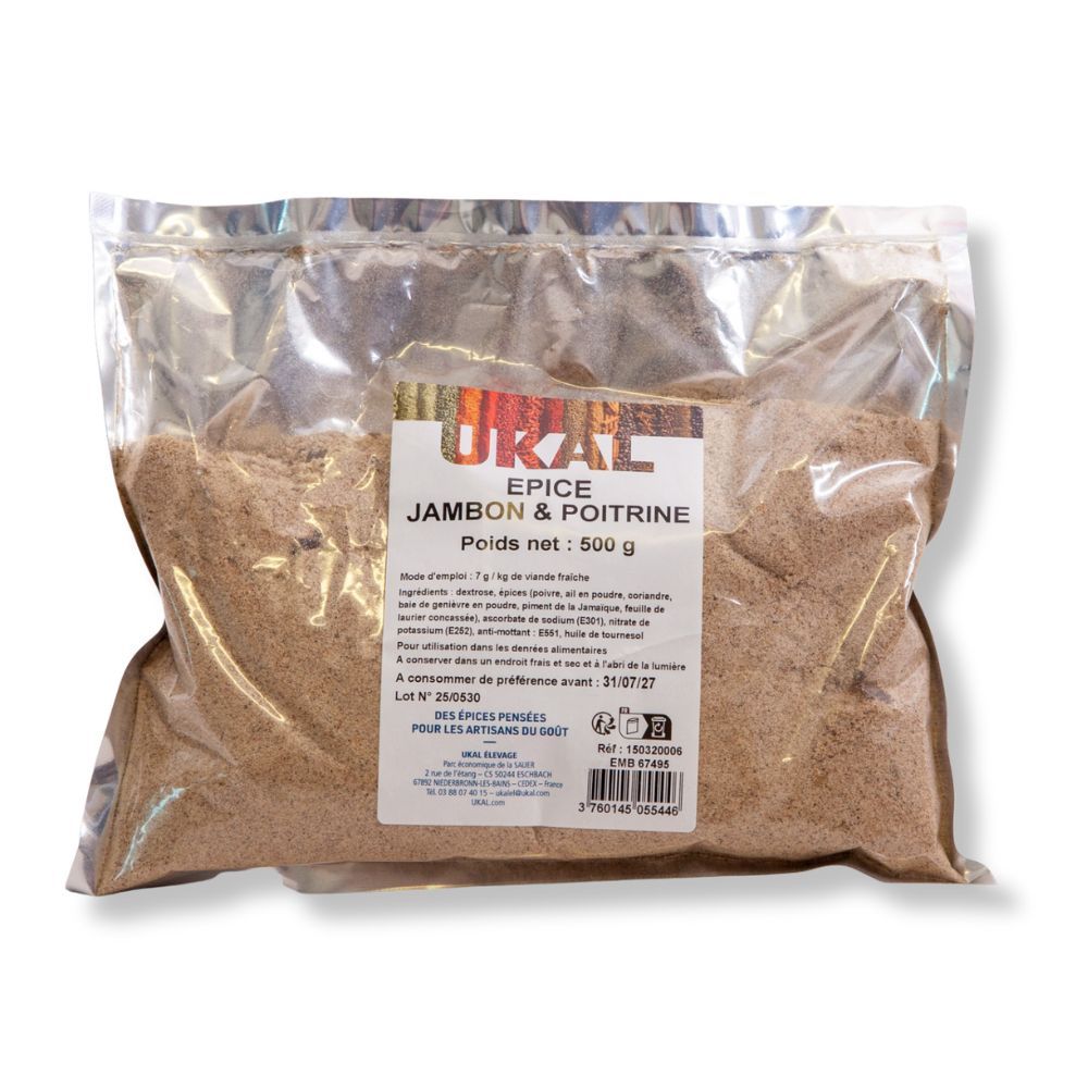 Mélange d'épices pour jambon et poitrine sèche 500 g UKAL