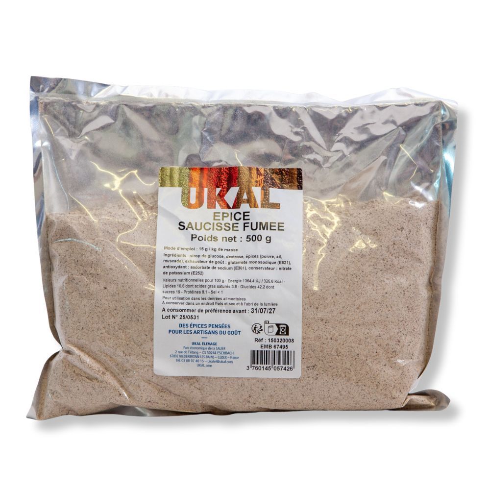 Mélange épices pour saucisse fumée 500 g UKAL