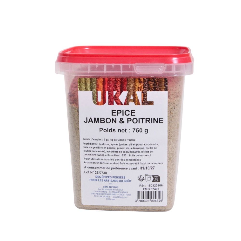 Mélange d'épices pour jambon et poitrine sèche 750 g UKAL