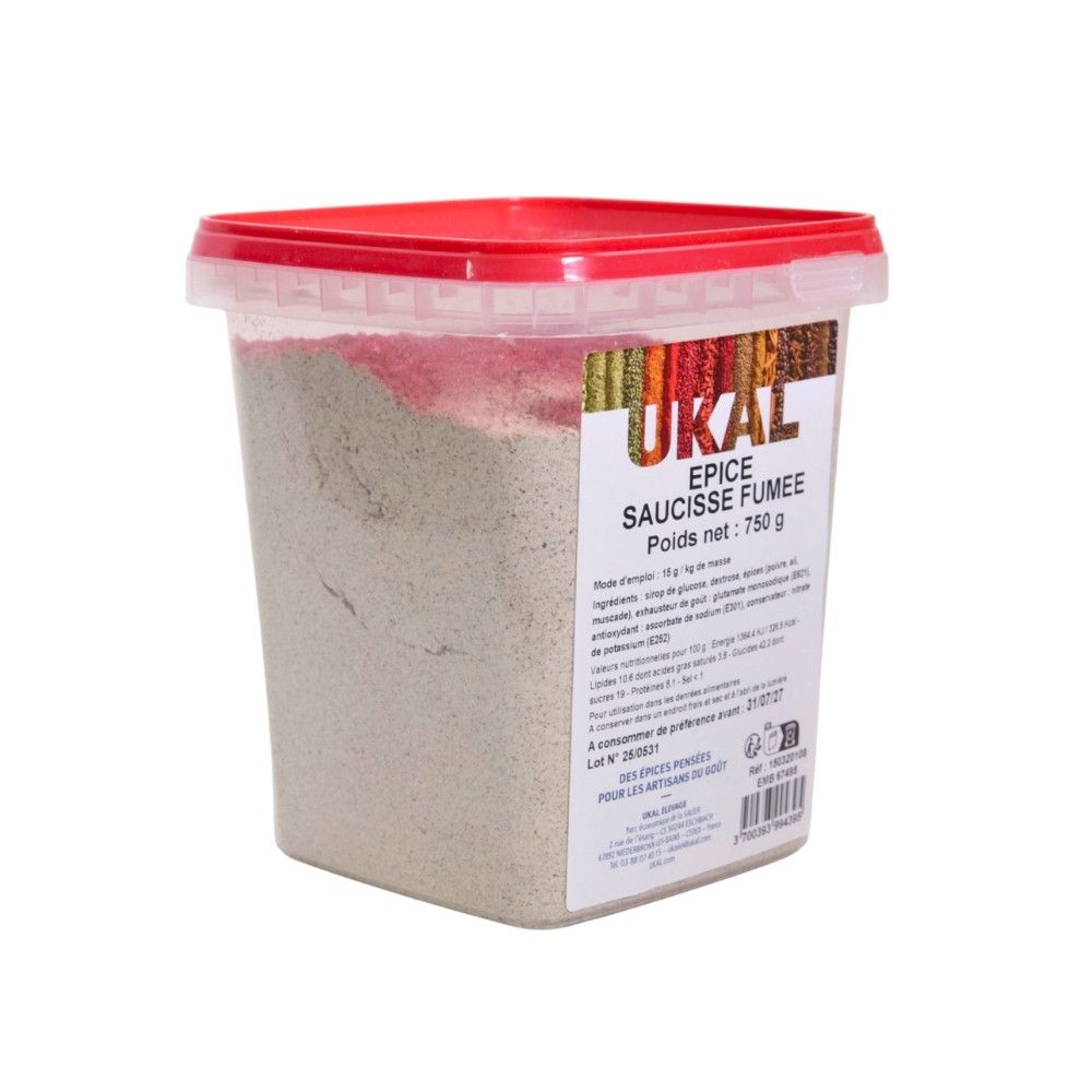 Mélange épices pour saucisse fumée 750 g UKAL