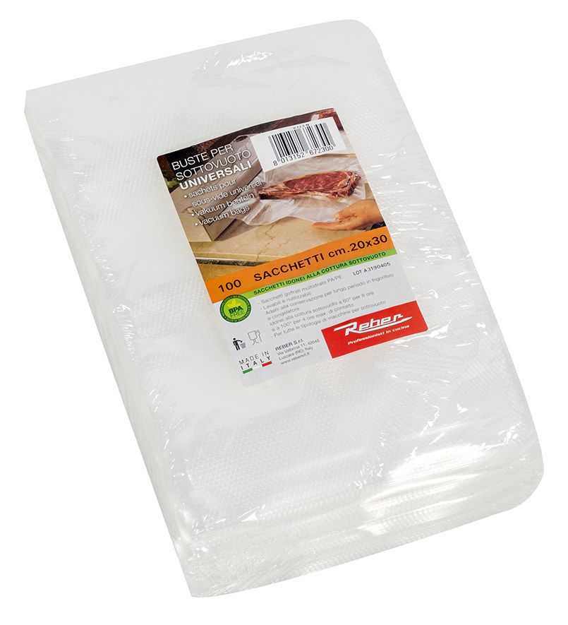 Sachet alimentaire emballage sous-vide 20*30 - Conservation des aliments -  Coffia