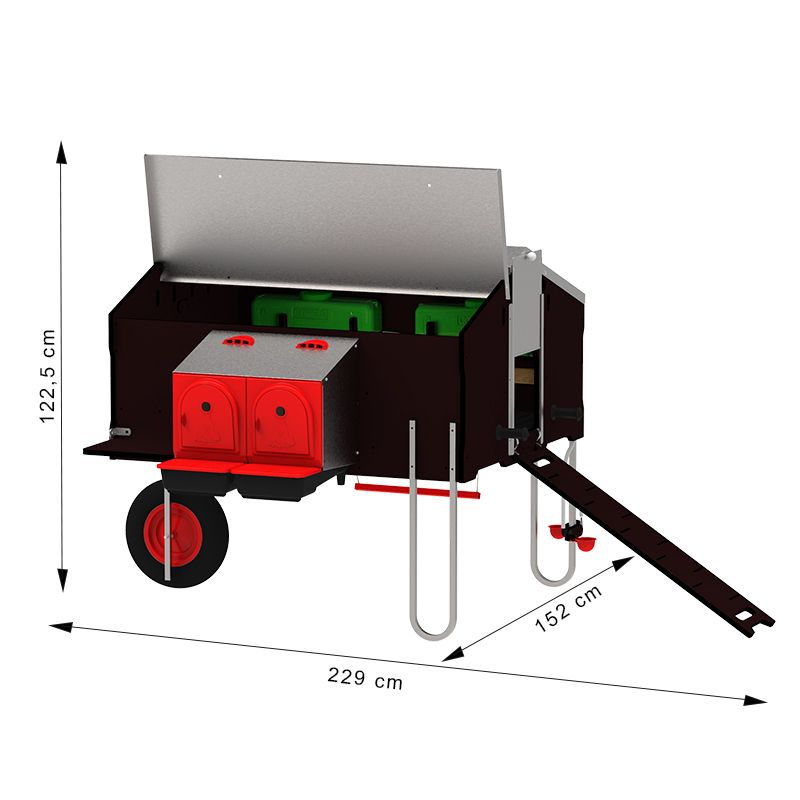 Poulailler mobile pour 10 poules