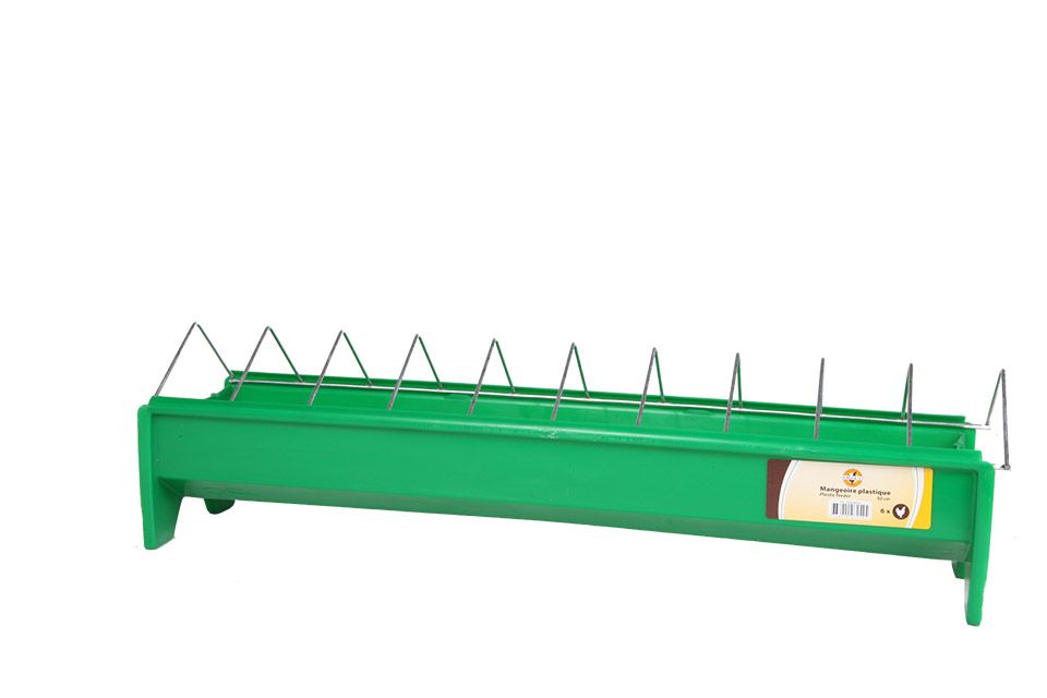 Mangeoire à grille en plastique pour poulets, 50 cm