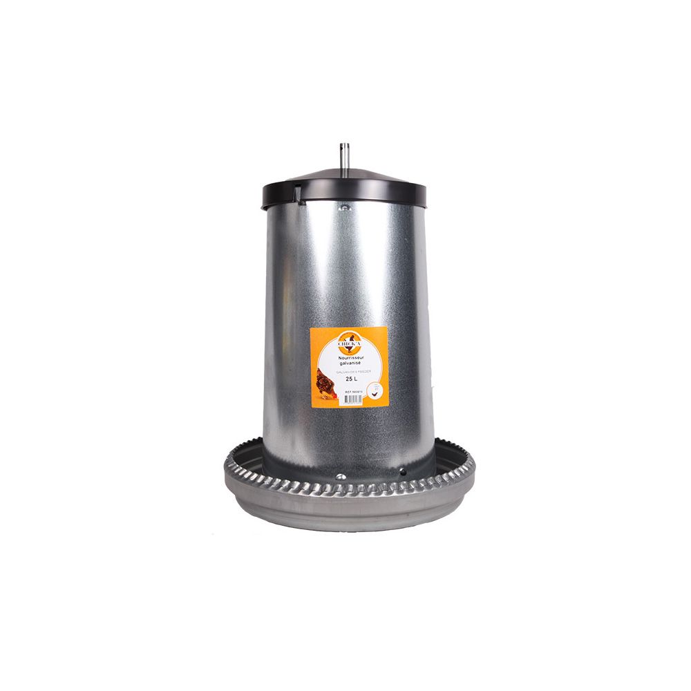  Nourrisseur à trémie émaillé 25 L pour 17 poules