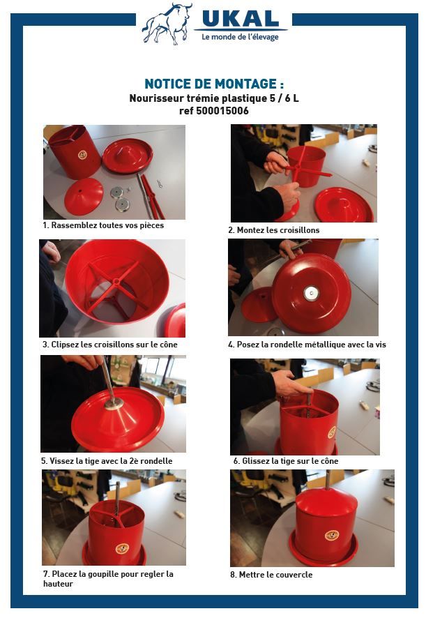 Nourrisseur à trémie plastique 5 à 6 l