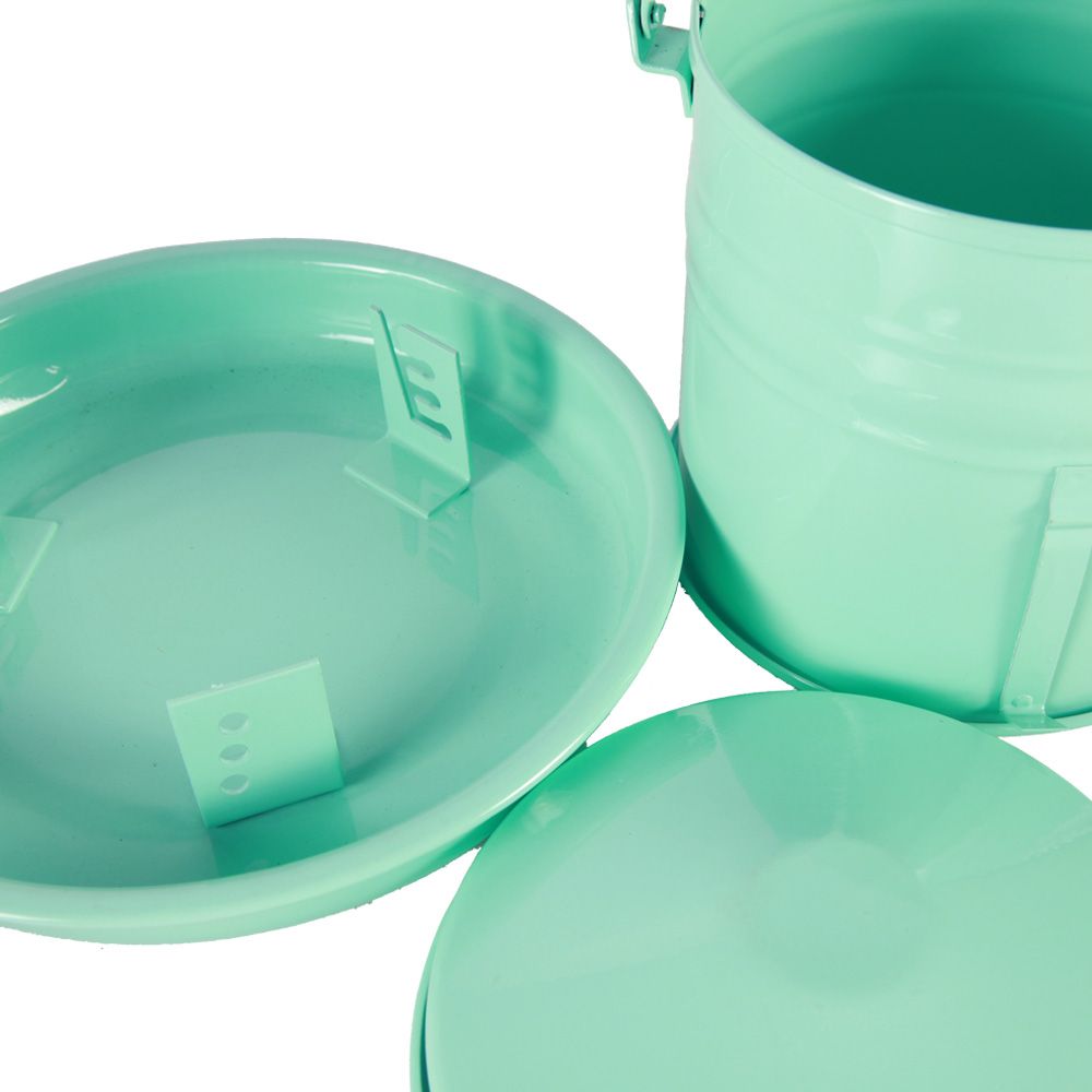 Nourrisseur trémie émaillé vert d’eau 3L - 4 poules