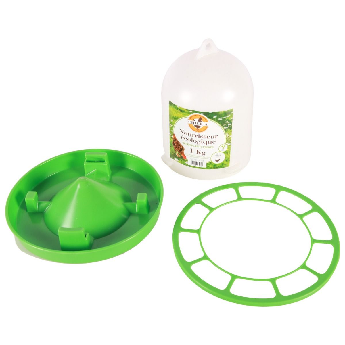 Nourrisseur à trémie ligne verte 1 kg CHICK'A